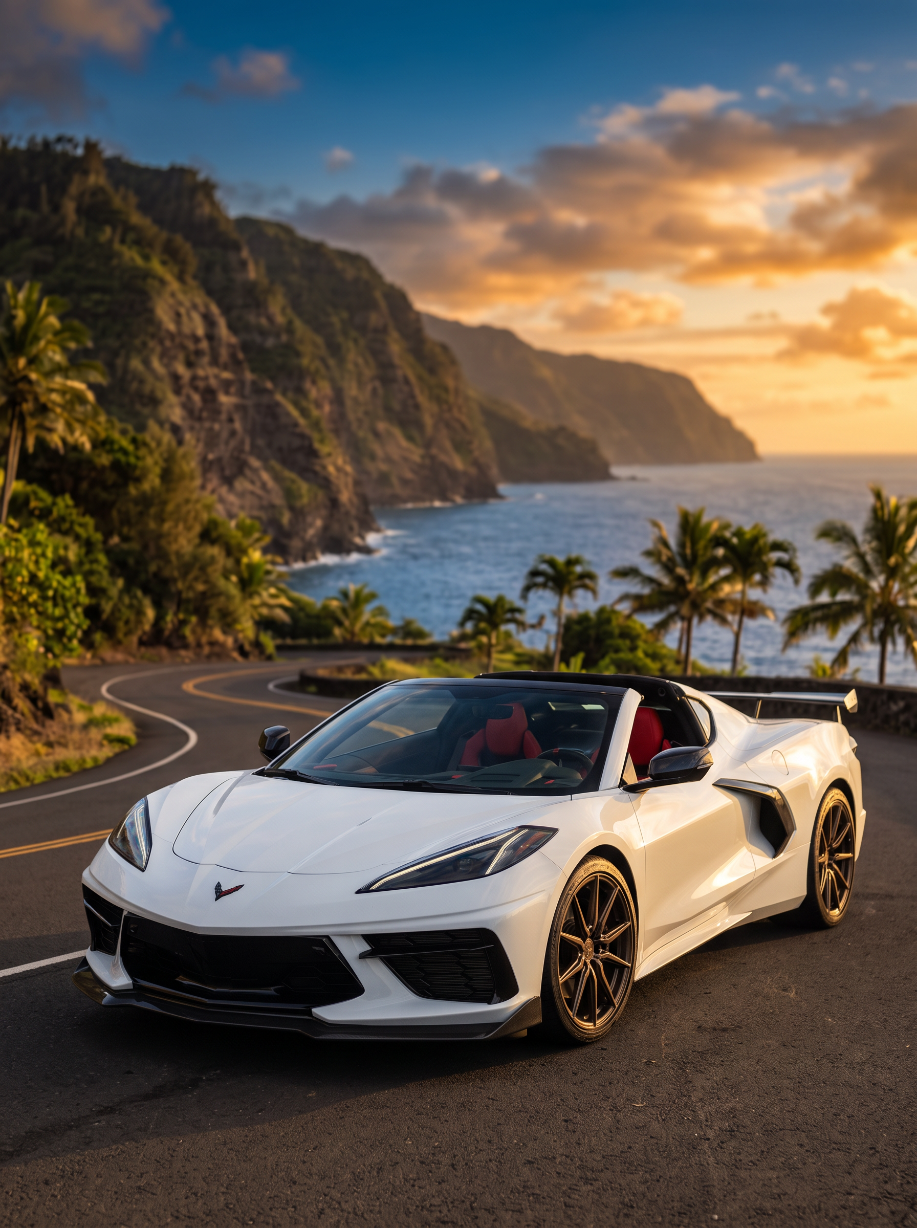 Corvette C8 2LT Z51 Convertible luxury rental in Kona, Hawaii