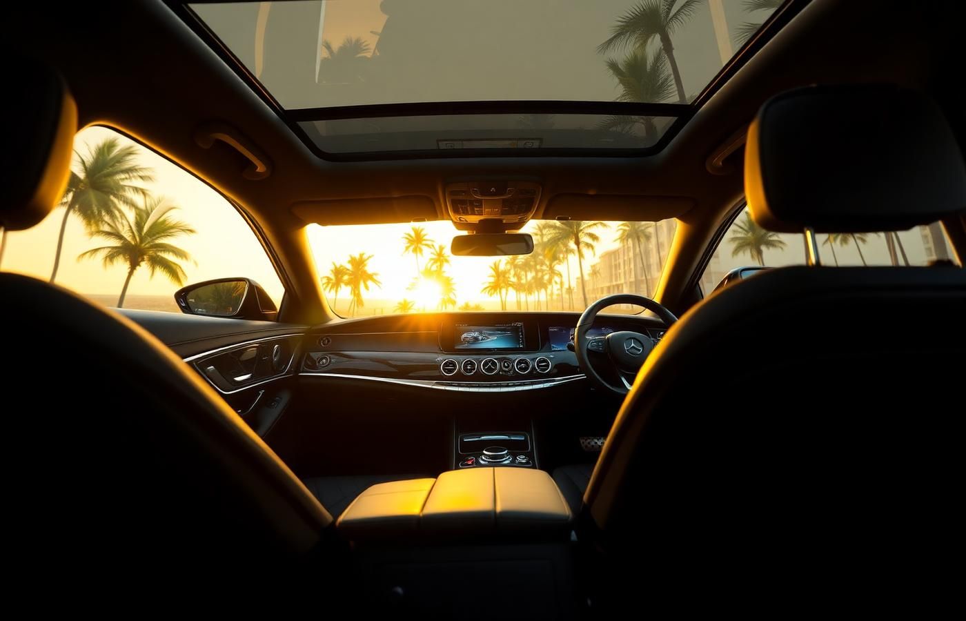 S580 diamond-quilted leather interior